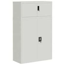 vidaXL Classeur grigio chiaro 90x40x145 cm acciaio - Grigio - Visualizzare 2