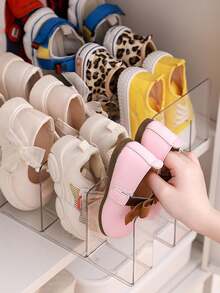 1/2个装节省空间鞋架，小巧鞋架，节省空间的垂直收纳架，多隔层设计，适用于家庭、宿舍和衣柜，非常适合存放人字拖和凉拖，鞋子收纳整理架，家居收纳用品 - 彩色 - 查看 2