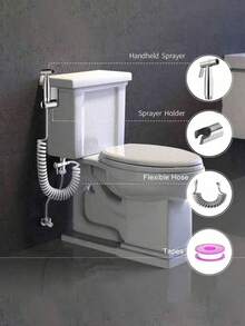 1 Set Toilet Bidet Sprayer Kit, High Pressure Faucet Mounted Bidet Sprayer For Bathroom, Toilet Hygiene Companion