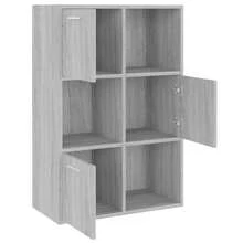 vidaXL Armario de almacenamiento Sonoma gris 60x29,5x90 cm - Gris - Ver 6
