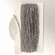 Stainless Steel Jewelry Making Chains, 10 Meters, Bulk Supply For DIY Bracelets Necklaces Crafting, Silver Tone Basic O Round Chain Links - Silver - View 3