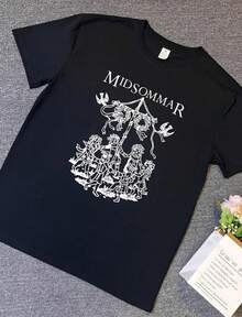 Midsommar Ari Aster A24 Folk Horror Movie T Shirt Full Size S-5XL BE2342 - 黑色 - 查看 1
