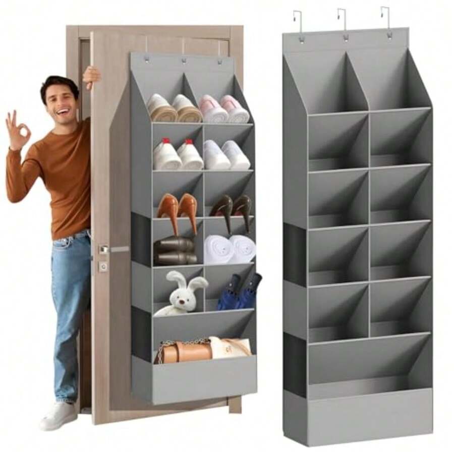 CYPNZapatera Colgante11 Bolsillos Grandes Zapatera Organizador 600D Tela Oxford Organizador de Zapatos sobre la Puerta para Guardar Zapatos Ropa Articulos de Aseo y JuguetesFadhion - 219666165 - Ver 1