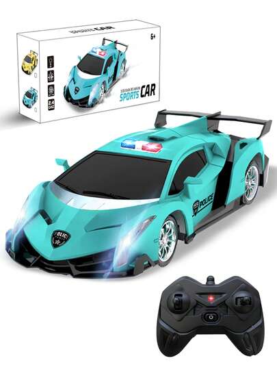 1pc 1:16 Scale Remote Control Car, RC Drift Car With LED Headlights, One-Key Demo, Suitable For Indoor/Outdoor Play, Toy For Kids 3-12 Years Old, Great Gift For Christmas, Halloween, Easter, Thanksgiving, Birthday, New Year