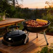 Charcoal Grill, 14.5 Inch Portable Charcoal Grill, Black - Đơn - Xem 2