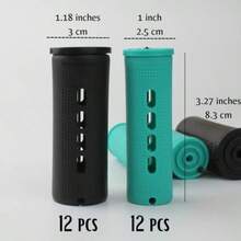 QY- Large And Jumbo Perm Rods Set - 24 Pcs Black And Green Color Hair Rollers For Natural Hair - Cold Wave Rods For Long Short Hair - Hair Curlers Hairstyling Tools -3788 - Đen xanh - Xem 2