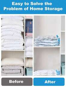 9个真空密封袋、旅行配件、真空袋、旅行必备品、真空收纳袋、旅行必备品、收纳袋、邮轮必备品、整理收纳、卧室用品 - 彩色 - 查看 4