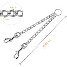 Metal Double Dog Leash Coupler, Chew-Resistant-Dual Pet Leash Extension Splitter 2 Dogs - 尺寸 S - 查看 9