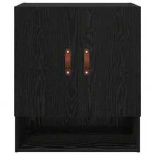 vidaXL Meuble mural Chêne noir 60 x 31 x 70 cm Bois d'ingénierie - Noir - Voir 6