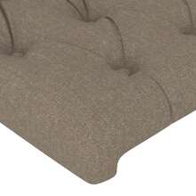 vidaXL Tête de lit avec oreilles Taupe 183x23x78/88 cm Tissu - Gris - Voir 5