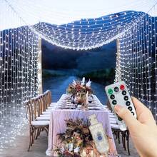 1pc USB Curtain Decorative String Lights, Holiday Hanging LED Lighting, Multiple Lighting Modes, Suitable For Valentine's Day, Eid, Easter, Mother's Day, Wedding, Party, Bedroom, Wall - USB Curtain Light String - View 9