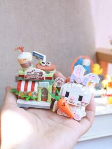 2000+ Pcs New Cute Animal Theme Mini Building Blocks Toy Series, Including Adorable Corgi Puppy, Owl, Dolphin, Rabbit, Kitten And More, Creative Assembly, Suitable For Window Decor, Living Room Decoration, Thanksgiving/Birthday, Holiday Gifts. Stress Relief Toy, Mini Building Blocks, Building Block Bear, Adult Building Blocks - Multicolor - View 6