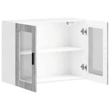 vidaXL Armadio murale da cucina con porte e verre Porto sonoma gris - Grigio - Visualizzare 7