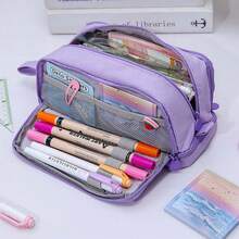 6pcs Boxed Ink Panda Gel Pen, Chinese Style Fresh National Treasure Animal 0.5mm Black Signature Pen,Large-Capacity Multi-Layer Pencil Case,Back To School Supplie Essentials Office Supplies Valentine's Day Gifts