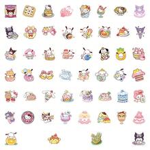 SANRIO 52PCS Cartoon Cute HelloKitty Cinnamoroll Kuromi Mymelody Graffiti Stickers For Bicycle Hand Account Pencil Case Decals - 52PCS - View 3