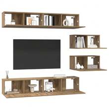 vidaXL Ensemble meuble TV 6 pz Chêne artigianale Bois d'ingénierie - Castano - Visualizzare 3