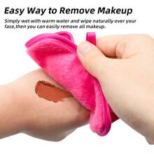 Facial Cleansing Towel, 13cm*13cm Facial Cleansing Towel, Super Soft Makeup Remover Dry Towel, Thick Cleansing Towel Suitable For Sensitive Skin, Soft And Absorbent, Cleansing And Removing Makeup. - Multicolor - View 6