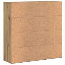vidaXL Bibliothèque chêne artisanal 90x28x90 cm ingénierie du bois - Tabac - Voir 8