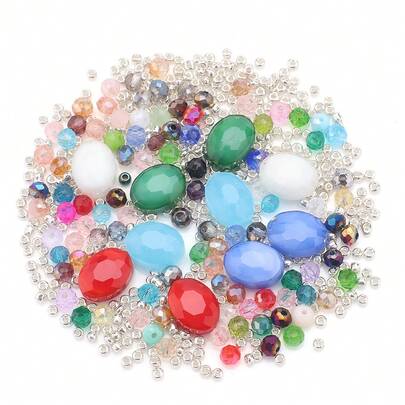 12MM Oval Bull Eye Flat Bead Multi-Color Glass Bead DIY Mobile Phone Chain Necklace Set In Stock Wholesale