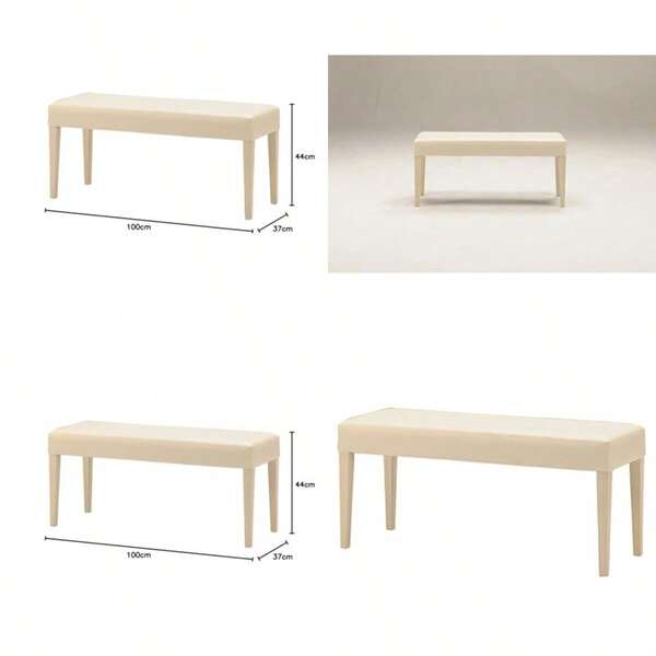 ダイニングベンチ ミルキーホワイト色 DL-NFベンチ100MWH