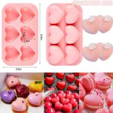 Heart Shaped Silicone Mold, Suitable For Baking Chocolate Bombs, Candies, Jelly, Epoxy Resin Art Candles, Handmade Soaps, Wedding Anniversary Party - Multicolor - View 2