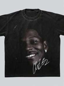 Inspired By Anthony Edwards Halftone Png Design  Basketball T-Shirt For Fans  Black Tee - màu đen - Xem 1