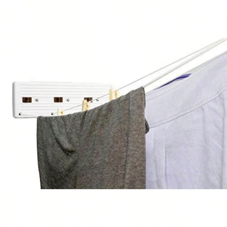 Tendedero de ropa retráctil con 3 cables de 4.5 metros, para secado en interiores y exteriores, diseño funcional y ahorrador de espacio-003 - como en la foto - Ver 1