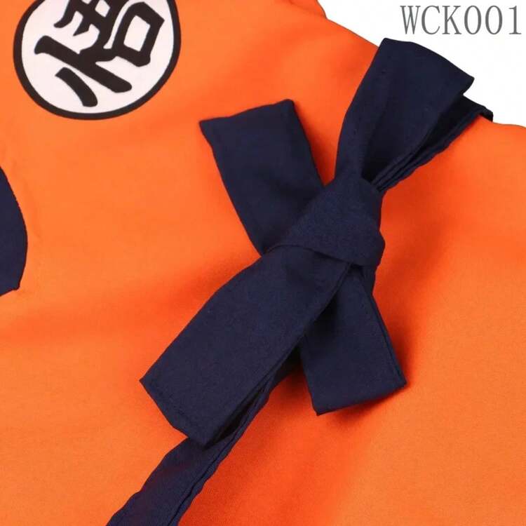 Disfraces de Halloween para adultos y niños, disfraz de Son Goku, trajes de Krillin, disfraces de anime para fiestas infantiles, peluca de Super Saiyan con cola y muñeca - 5 PIEZAS-GOKU - Añade 3