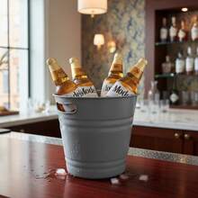 TendenciaHielera Cubeta De Plástico Para Cerveza Ideal Para BaresCalidad premium - Gris - Ver 8