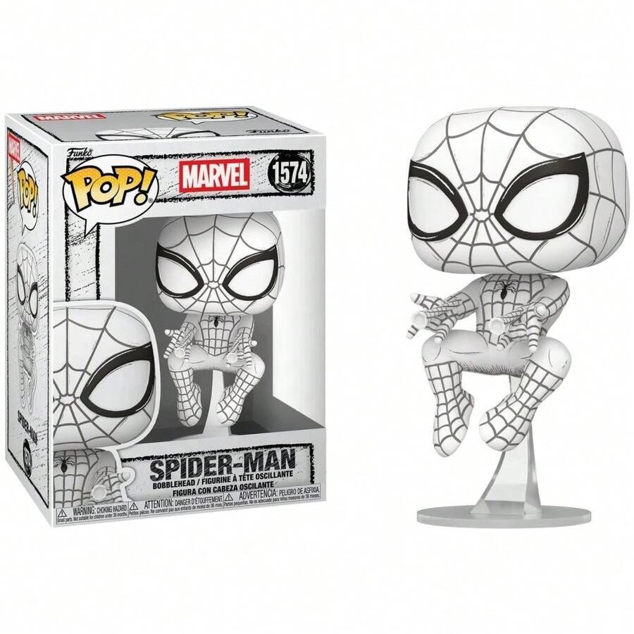 Funko Pop! Marvel Sketched: Spiderman #1574 - 彩色 - 查看 1