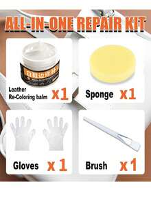 Kit de reparare a pielii albe - Pastă de colorare a pielii, Vopsea pentru piele - Reface și reînnoiește zgârieturile, decolorarea și îmbătrânirea canapelelor, cizmelor, scaunelor auto sau mobilierului din piele și vinil - alb - Vizualizare 7