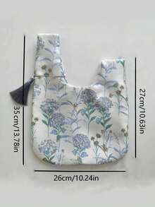 1件装多功能腕包，这款宽敞的礼品袋是一款创意单肩手提包，非常适合度假，复古风格，重点在于流苏金色提花腕包。 - 彩色 - 查看 2