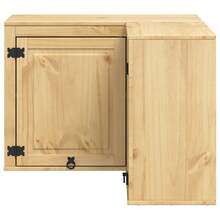 vidaXL Armoire avec étagère avec porte Miel 80 x 80 x 60 cm Pin massif - Tabac - Voir 6