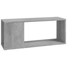 vidaXL Meuble TV cinza beton 80x24x32 cm Bois d'ingénierie - Cinza - Ver 2