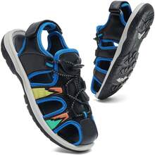 1 Pair Boys/Girls Summer Sandals, Beach/Water Shoes - Black - View 7