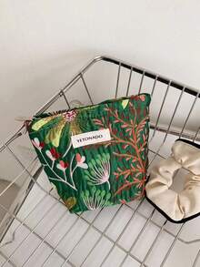 1pc/Set Floral Cosmetic Bag, Portable Toiletry Bag, Zipper Makeup Bag Set, Makeup Pouch, Skincare Bag, Sanitary Pad Bag, Lipstick Bag, Wallet, Storage Bag, Multi-Functional Storage Bag, Suitable For Cosmetics, Skincare Products, Hand Cream, Lip Balm, Nail Polish, Sanitary Pads, Coins, Keys, Small Items, Travel Essential, Cruise Essential, Dorm Essential, Bridesmaid Gift, Mother's Gift, Birthday Gift, Gift For Friends And Teachers, Home Decor Cosmetic Bag - Multicolor - View 14