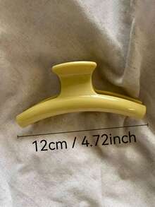 2个/1个女士纯色弧形发爪夹，心形优雅鲨鱼夹，时尚百搭，简约风格，纯色发爪夹，适合日常、休闲、派对、海滩、度假、发型设计、洗脸/洗头、化妆、服装配饰，秋冬春夏通用发夹