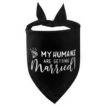 1pc Pet Triangular Bandana Bib, Dog Cat Triangle Scarf Collar, Suitable For Engagement Party, Wedding And Other Occasions, My Owner Is Getting Married - Multicolor - View 21