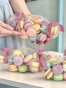 5pcs/10pcs/20pcs Transparent INS Style Strawberry Shaped Cake Packaging Boxes, Birthday Cake Boxes, Baking Dessert Boxes, Fruit Slice Packaging Boxes - Multicolor - View 3