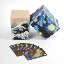 可容纳100张以上单层卡套的MTG卡盒，磁扣闭合，PU皮革材质，适用于TCG/CCG卡牌收纳 - 彩色 - 查看 1
