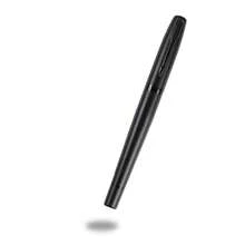 A Classic Black Metal Signature Pen/Matte Black Business Office Advertising Gel Pen/Company Promotion High-End Men's And Women's Administrative Pen/Student Calligraphy Practice Pen/Replaceable Pen Refill - Black - View 8