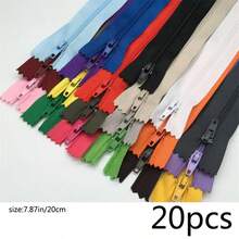 Mixed Color #3 Nylon Zipper, 7.87 Inch Closed Length, Suitable For DIY Handmade Zipper, Can Be Used For Bags, Clothing And Sewing Projects - 20 pcs - View 5