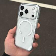 Magnetic Charging Phone Case, Compatible With IPhone 17 Air 16 15 14 13 Pro Max 12 11, Transparent Acrylic Ultra-Thin Protective Cover - Clear - View 9