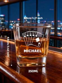 1pc/Set Custom Logo Whiskey Glass, Custom Glass, Custom Photo Whiskey Tumbler Glass,Glassware With Photo, Custom Gift, Personalized Photo Whiskey Set, Personalized Whiskey Glassware, Whiskey Tumbler With Photo - Style 3 - View 8