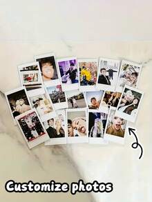 1-50pcs Customized Photo Printer, Mini Photo Print, Commemorative Gift, Photo Printing, Dorm Decor, Image Printing, Personalized Couple Photo, DIY Customized Birthday Christmas Gift, Anniversary Gift, Jewelry Decor Gift, Fashion Decor, Personalized Customization, Valentine's Day Gift - Multicolor - View 2