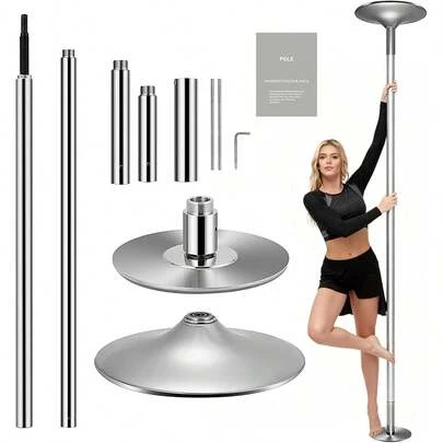 GartistGo Adjustable Height Reinforced Rotating Dance Fitness Pole  Gym Equipment