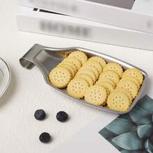 1/2pcs Spoon Holder, Ladle Rack, Utensil Organizer Tray, Cutlery Caddy, Kitchen Countertop Utensil Holder, Hotel & Home Self-Serve Buffet Kitchen Supplies Plate Clip Tray, Spatula & Spoon Rack/Tray, Cookie, Snack, Fruit Plate, Kitchen Accessories, Kitchen Spoon Rack/Stand, Cutlery Rack, Tea Bag & Spoon Holder - Silver - View 3