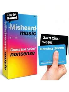 Misheard Song Music Card Game  Family-Friendly Tabletop Fun Toy Must-Have Holiday Party Essential - Music Cards (Pack Of 500) - View 1