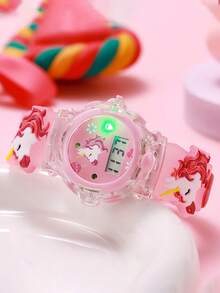Stylish And Exquisite Cartoon Unicorn LED Light-Up Electronic Device, Suitable For Birthdays, Gifts,  1 Piece/Set - Multicolor - View 3