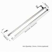 Double-Layer Stainless Steel Telescopic Towel Rack: Versatile Organizer For Bathroom And Kitchen. - Silver - View 3